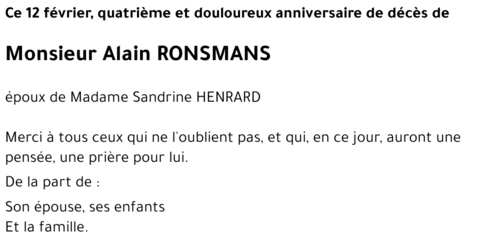 Alain RONSMANS