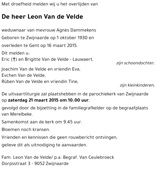Leon Van de Velde