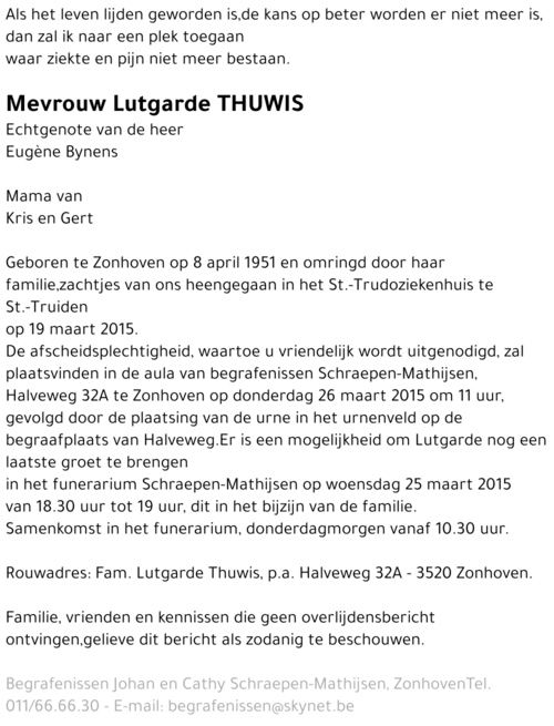 Lutgarde Thuwis