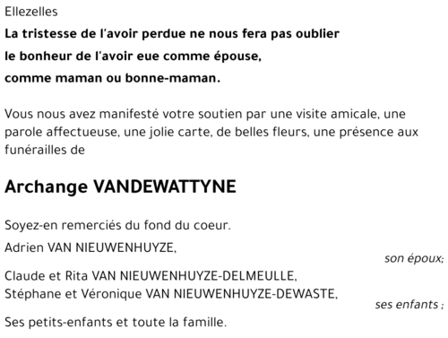 Archange VANDEWATTYNE