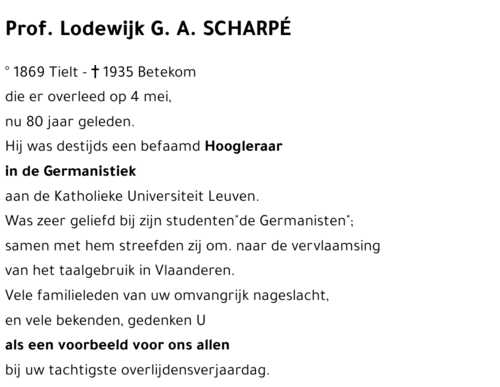 Lodewijk  G. A. SCHARPÉ