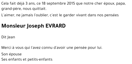 Joseph EVRARD