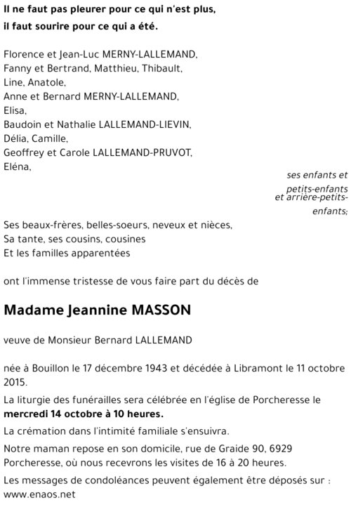 Jeannine MASSON