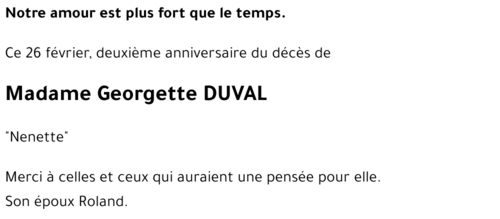 Georgette DUVAL