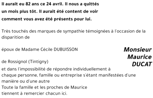 Maurice DUCAT