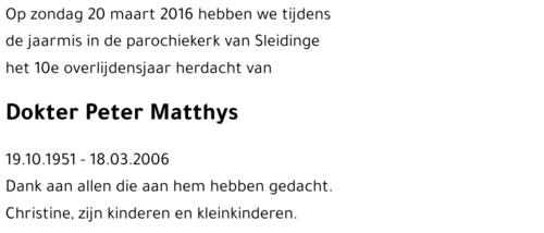 Peter Matthys