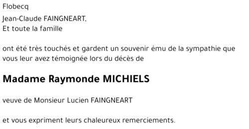 Raymonde MICHIELS