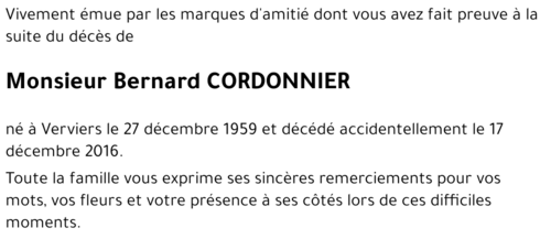 Bernard CORDONNIER