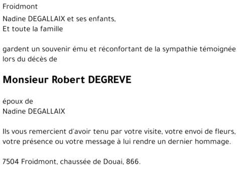 Robert DEGREVE