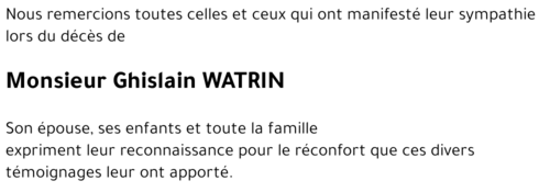 Ghislain WATRIN