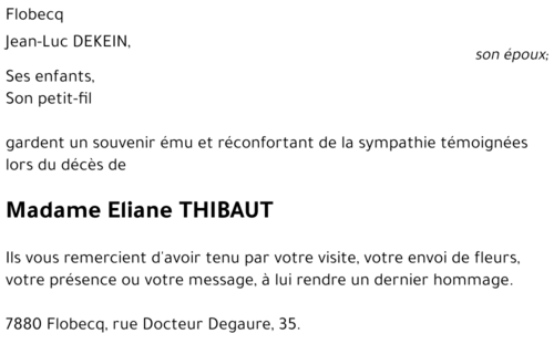 Eliane THIBAUT