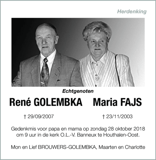 René en Maria Golembka-Fajs