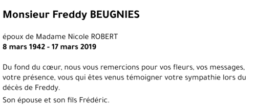 Freddy BEUGNIES