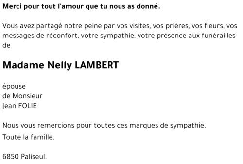 Nelly LAMBERT