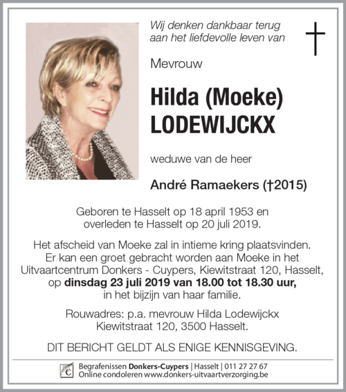 Hilda (Moeke) Lodewijckx