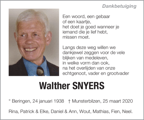 Walther SNYERS