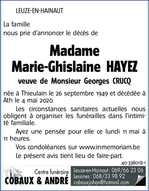 Marie-Ghislaine HAYEZ