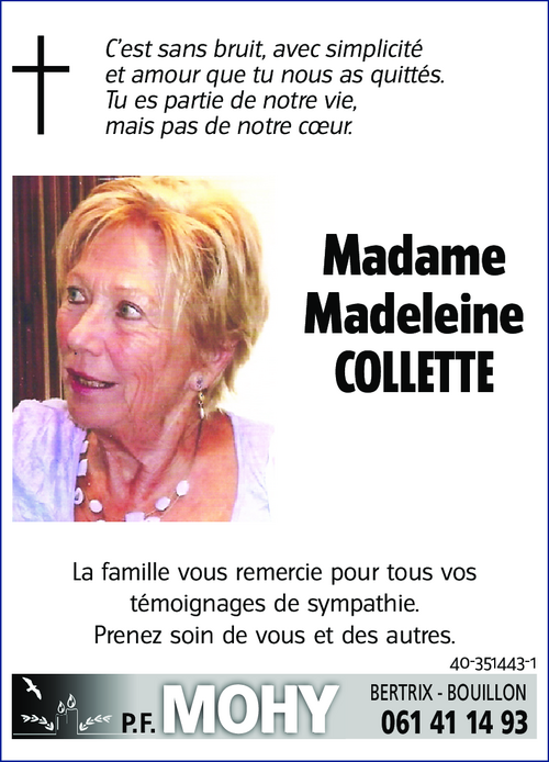Madeleine COLLETTE