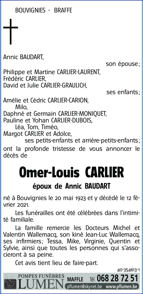 Omer-Louis CARLIER