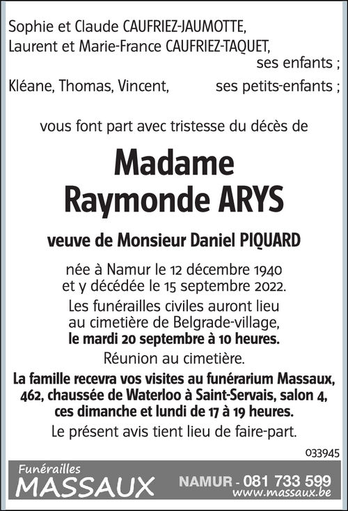 Raymonde ARYS