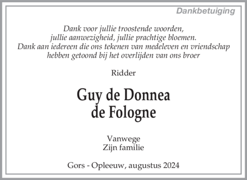 Ridder Guy de Donnea de Fologne